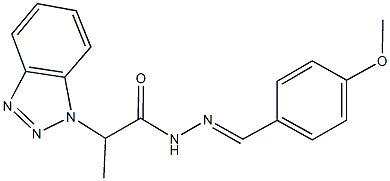 2-(1H-1,2,3-benzotriazol-1-yl)-N'-(4-methoxybenzylidene)propanohydrazide Struktur