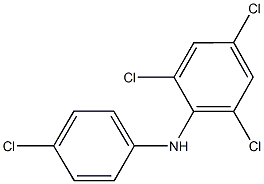 2,4,6-trichloro-N-(4-chlorophenyl)aniline Struktur