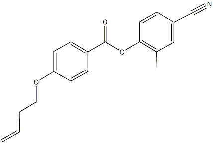 4-cyano-2-methylphenyl 4-(3-butenyloxy)benzoate Struktur