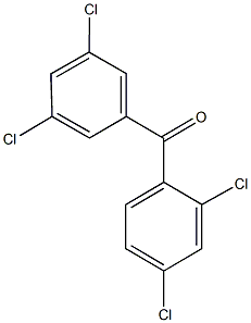 (2,4-dichlorophenyl)(3,5-dichlorophenyl)methanone Struktur