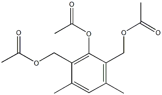 2-(acetyloxy)-3-[(acetyloxy)methyl]-4,6-dimethylbenzyl acetate Struktur