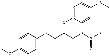 2,3-bis(4-methoxyphenoxy)propyl nitrate Struktur