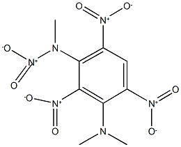 2-{3-(dimethylamino)-2,4,6-trisnitrophenyl}-1-hydroxy-2-methylhydrazine 1-oxide Struktur