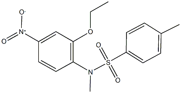 N-{2-ethoxy-4-nitrophenyl}-N,4-dimethylbenzenesulfonamide Struktur