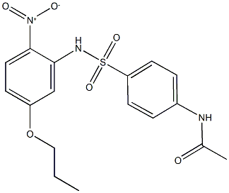 N-[4-({2-nitro-5-propoxyanilino}sulfonyl)phenyl]acetamide Struktur