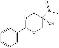 1-(5-hydroxy-2-phenyl-1,3-dioxan-5-yl)ethanone Struktur