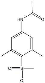 N-[3,5-dimethyl-4-(methylsulfonyl)phenyl]acetamide Struktur