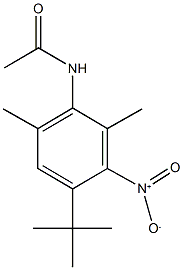 N-{4-tert-butyl-3-nitro-2,6-dimethylphenyl}acetamide Struktur