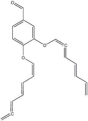 3-(1,2,4,6-heptatetraenyloxy)-4-(1,3,5,6-heptatetraenyloxy)benzaldehyde Struktur