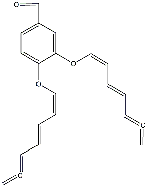 3,4-bis(1,3,5,6-heptatetraenyloxy)benzaldehyde Struktur