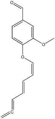 4-(1,3,5,6-heptatetraenyloxy)-3-methoxybenzaldehyde Struktur