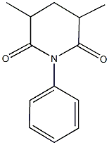 3,5-dimethyl-1-phenyl-2,6-piperidinedione Struktur