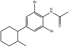 N-[2,6-dibromo-4-(2-methylcyclohexyl)phenyl]acetamide Struktur