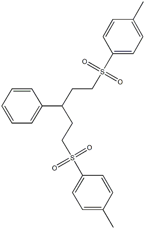 1-methyl-4-({5-[(4-methylphenyl)sulfonyl]-3-phenylpentyl}sulfonyl)benzene Struktur