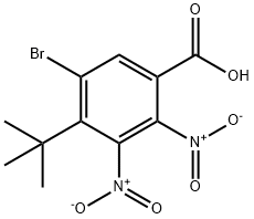 5-bromo-4-tert-butyl-2,3-bisnitrobenzoic acid Struktur