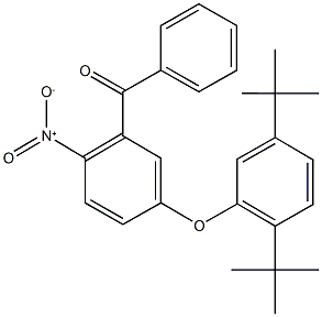 {5-(2,5-ditert-butylphenoxy)-2-nitrophenyl}(phenyl)methanone Struktur