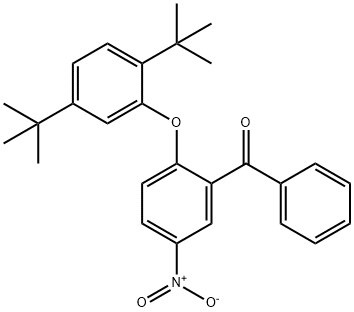 {2-(2,5-ditert-butylphenoxy)-5-nitrophenyl}(phenyl)methanone Struktur