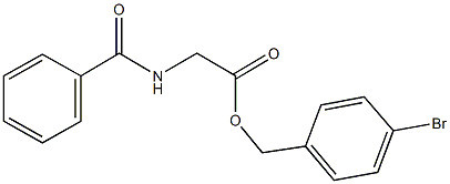 4-bromobenzyl (benzoylamino)acetate Struktur