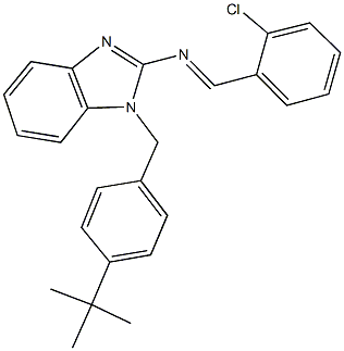 N-[1-(4-tert-butylbenzyl)-1H-benzimidazol-2-yl]-N-(2-chlorobenzylidene)amine Struktur