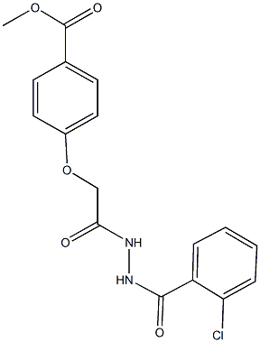 methyl 4-{2-[2-(2-chlorobenzoyl)hydrazino]-2-oxoethoxy}benzoate Struktur