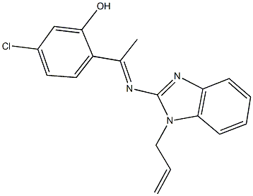 2-[N-(1-allyl-1H-benzimidazol-2-yl)ethanimidoyl]-5-chlorophenol Struktur