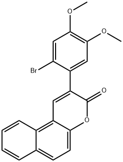 2-(2-bromo-4,5-dimethoxyphenyl)-3H-benzo[f]chromen-3-one Struktur