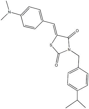 5-[4-(dimethylamino)benzylidene]-3-(4-isopropylbenzyl)-1,3-thiazolidine-2,4-dione Struktur