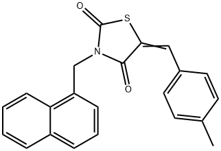 5-(4-methylbenzylidene)-3-(1-naphthylmethyl)-1,3-thiazolidine-2,4-dione Struktur