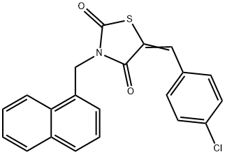 5-(4-chlorobenzylidene)-3-(1-naphthylmethyl)-1,3-thiazolidine-2,4-dione Struktur