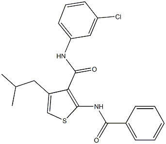 2-(benzoylamino)-N-(3-chlorophenyl)-4-isobutyl-3-thiophenecarboxamide Struktur