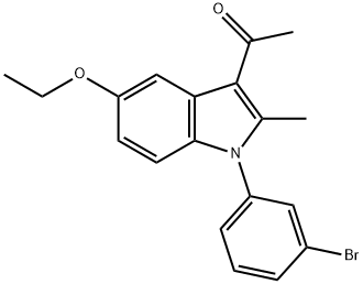 1-[1-(3-bromophenyl)-5-ethoxy-2-methyl-1H-indol-3-yl]ethanone Struktur