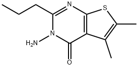 3-amino-5,6-dimethyl-2-propylthieno[2,3-d]pyrimidin-4(3H)-one Struktur