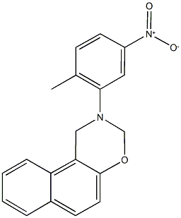 2-{5-nitro-2-methylphenyl}-2,3-dihydro-1H-naphtho[1,2-e][1,3]oxazine Struktur