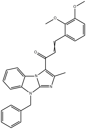 1-(9-benzyl-2-methyl-9H-imidazo[1,2-a]benzimidazol-3-yl)-3-(2,3-dimethoxyphenyl)-2-propen-1-one Struktur