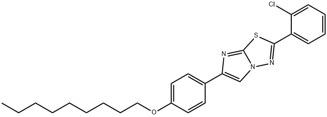 2-(2-chlorophenyl)-6-[4-(nonyloxy)phenyl]imidazo[2,1-b][1,3,4]thiadiazole Struktur