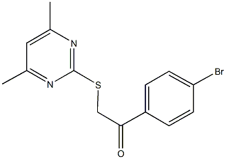 1-(4-bromophenyl)-2-[(4,6-dimethyl-2-pyrimidinyl)sulfanyl]ethanone Struktur