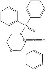 N-[4-morpholinyl(diphenyl)phosphoranylidene]benzenesulfonamide Struktur