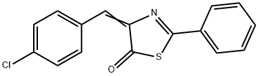 4-(4-chlorobenzylidene)-2-phenyl-1,3-thiazol-5(4H)-one Struktur