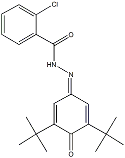 2-chloro-N'-(3,5-ditert-butyl-4-oxo-2,5-cyclohexadien-1-ylidene)benzohydrazide Struktur