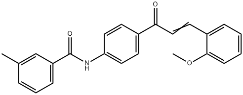 N-{4-[3-(2-methoxyphenyl)acryloyl]phenyl}-3-methylbenzamide Struktur