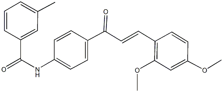 N-{4-[3-(2,4-dimethoxyphenyl)acryloyl]phenyl}-3-methylbenzamide Struktur