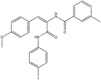 N-[1-[(4-iodoanilino)carbonyl]-2-(4-methoxyphenyl)vinyl]-3-methylbenzamide Struktur