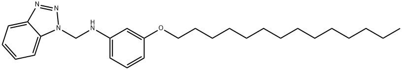 N-(1H-1,2,3-benzotriazol-1-ylmethyl)-3-(tetradecyloxy)aniline Struktur