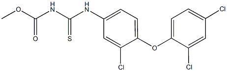 methyl [3-chloro-4-(2,4-dichlorophenoxy)anilino]carbothioylcarbamate Struktur