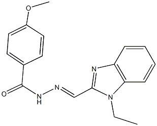 N'-[(1-ethyl-1H-benzimidazol-2-yl)methylene]-4-methoxybenzohydrazide Struktur