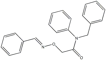 N-benzyl-2-[(benzylideneamino)oxy]-N-phenylacetamide Struktur