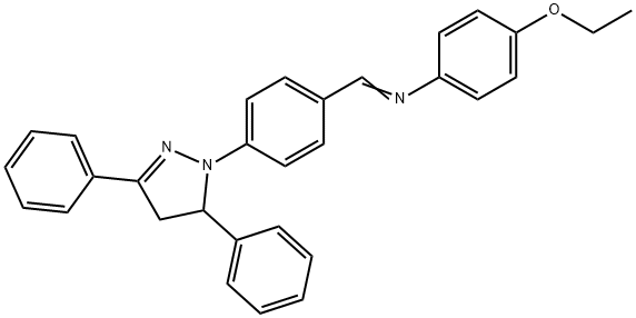 N-[4-(3,5-diphenyl-4,5-dihydro-1H-pyrazol-1-yl)benzylidene]-N-(4-ethoxyphenyl)amine Struktur