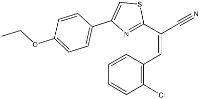 3-(2-chlorophenyl)-2-[4-(4-ethoxyphenyl)-1,3-thiazol-2-yl]acrylonitrile Struktur