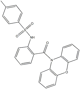 4-methyl-N-[2-(10H-phenoxazin-10-ylcarbonyl)phenyl]benzenesulfonamide Struktur