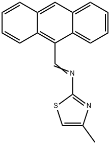 N-(9-anthrylmethylene)-N-(4-methyl-1,3-thiazol-2-yl)amine Struktur